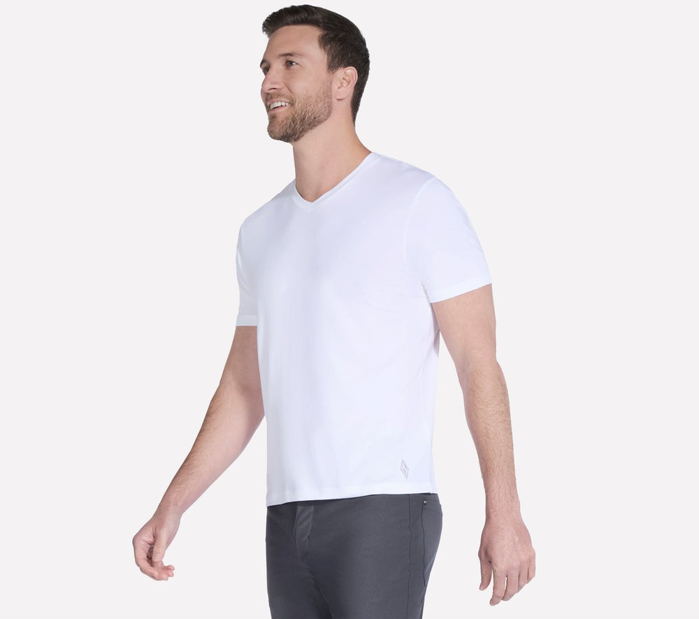 GO DRI Pima Short Sleeve V-Neck | Skechers outlet