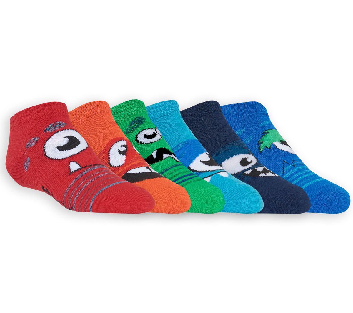 6 Pack Low Cut Monster Socks | Skechers US