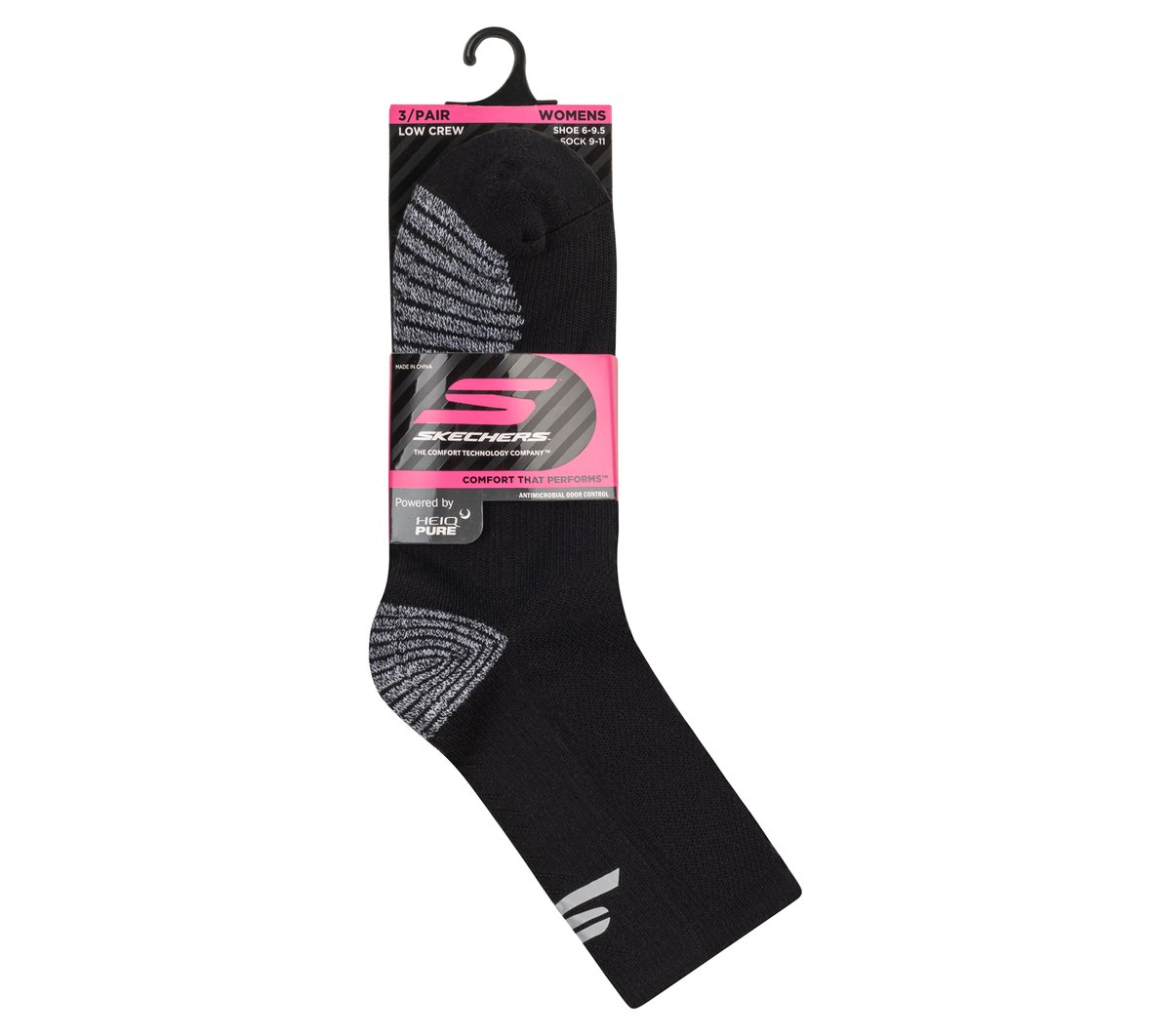 3 Pack Women's Half Terry Low Crew Socks | Skechers US