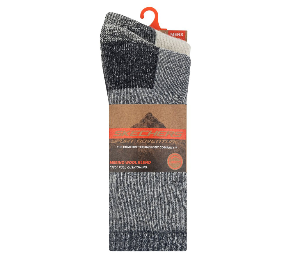 2 Pack Men's Crew Wool Socks | Skechers US