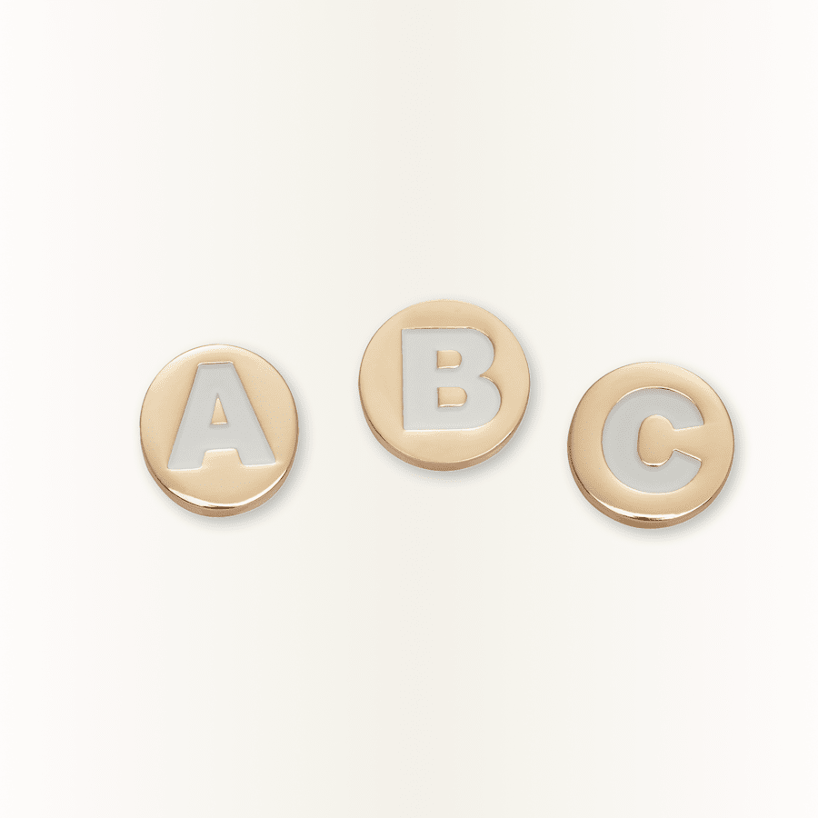 Crocs|Gold Letter A-Z Jibbitz Shoe Charm