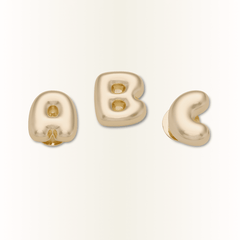 Crocs|Gold Bubble Letter A-Z Jibbitz™ charms