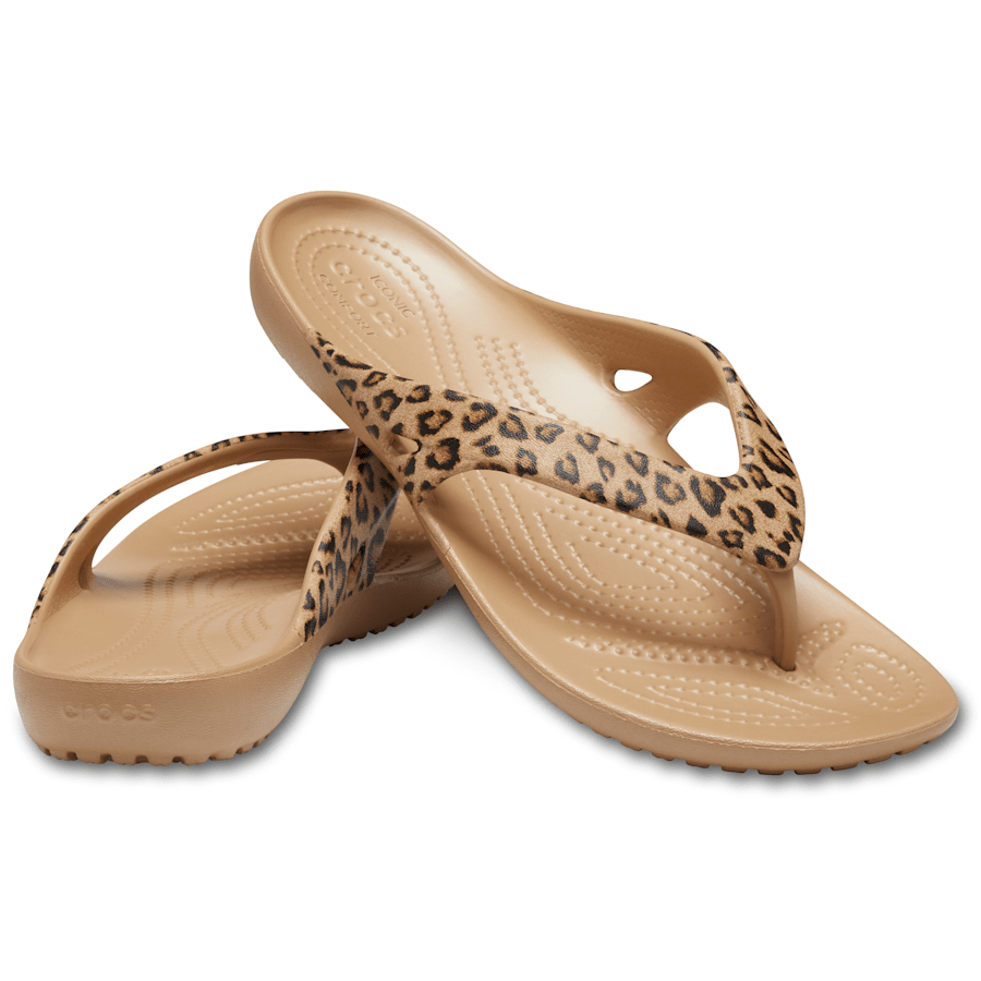 Crocs|Women's Kadee II Leopard Flip