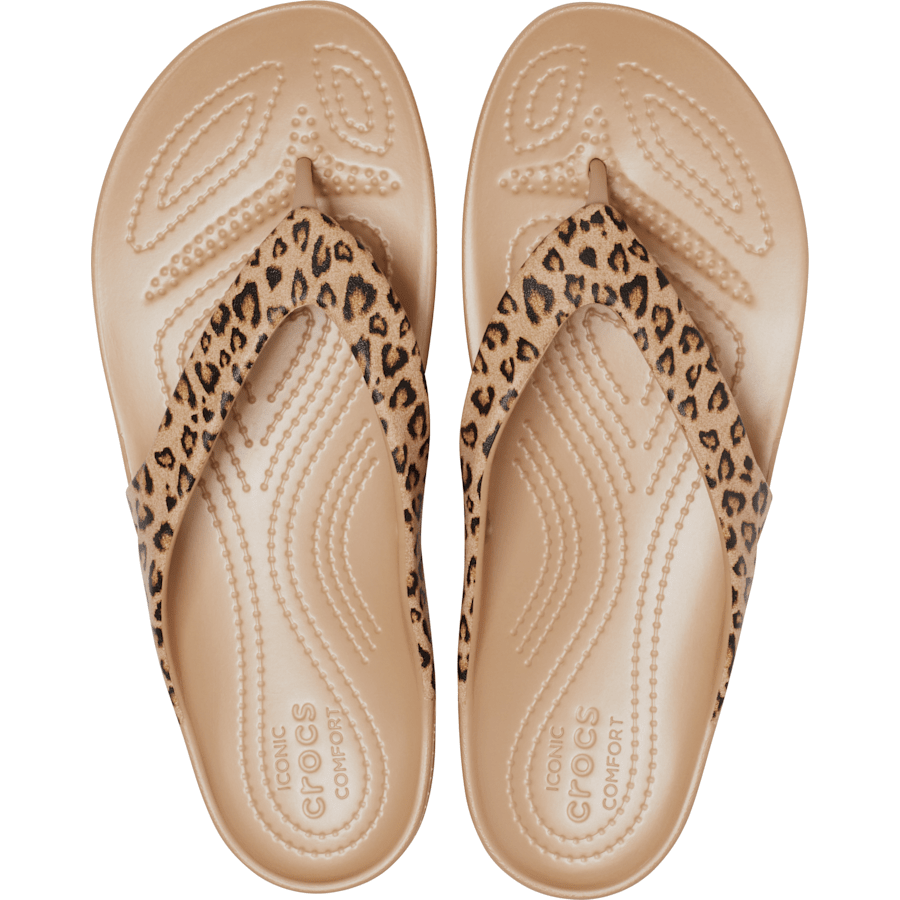 Crocs|Women's Kadee II Leopard Flip