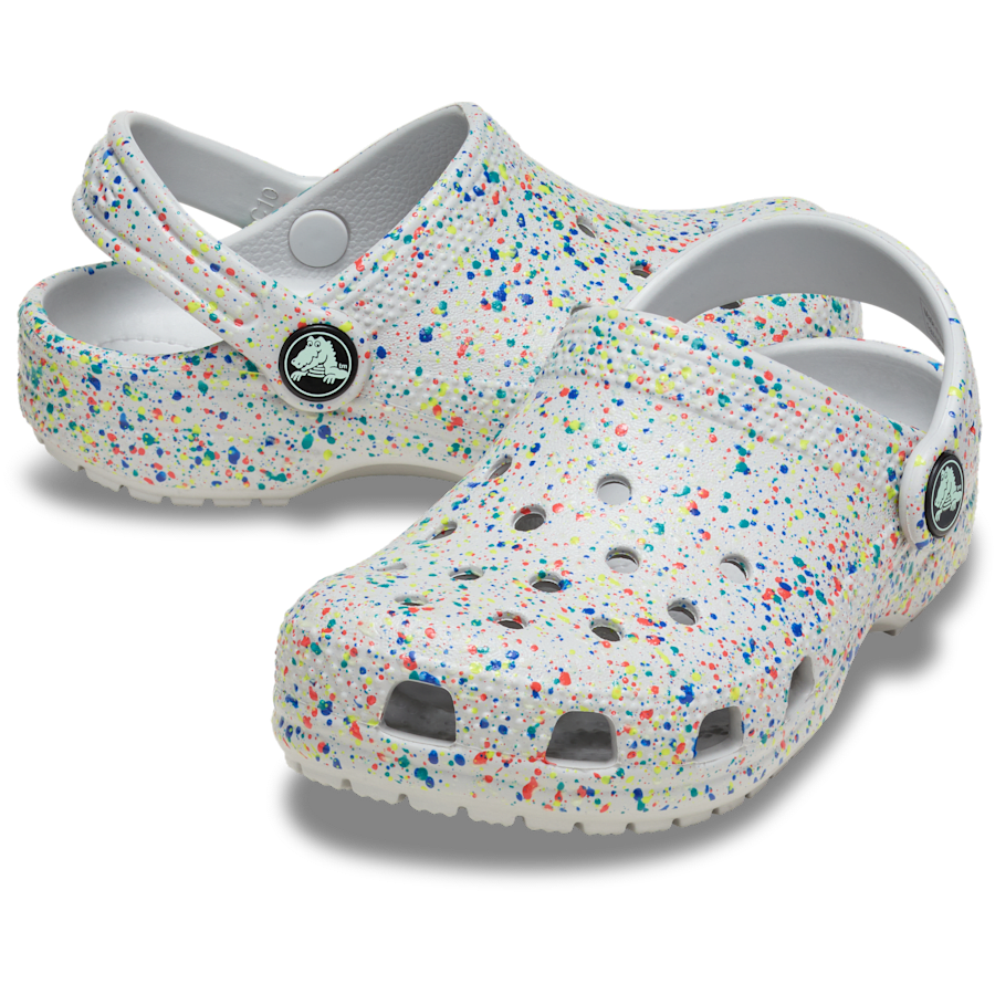 Crocs|Kids' Classic Glow Paint Splatter Clog