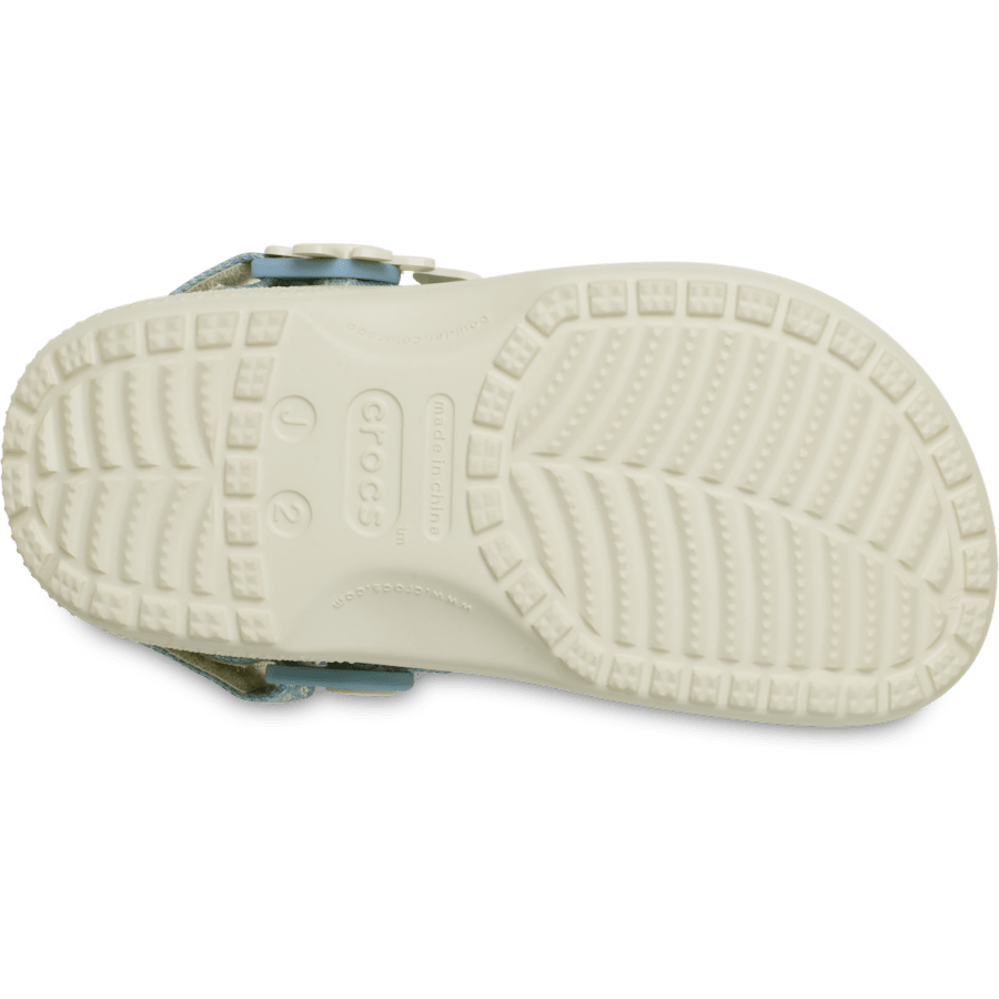 Crocs|Kids’ Classic Denim Flower Adjustable Backstrap Clog