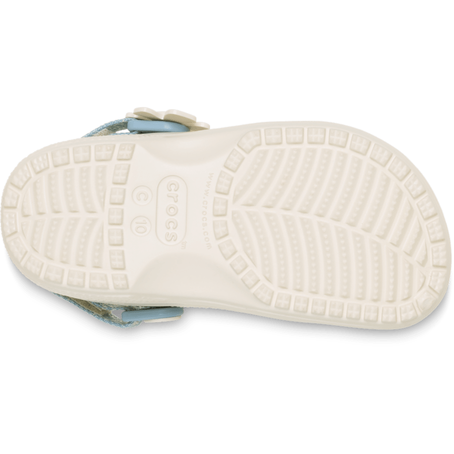 Crocs|Toddler Classic Denim Flower Adjustable Backstrap Clog