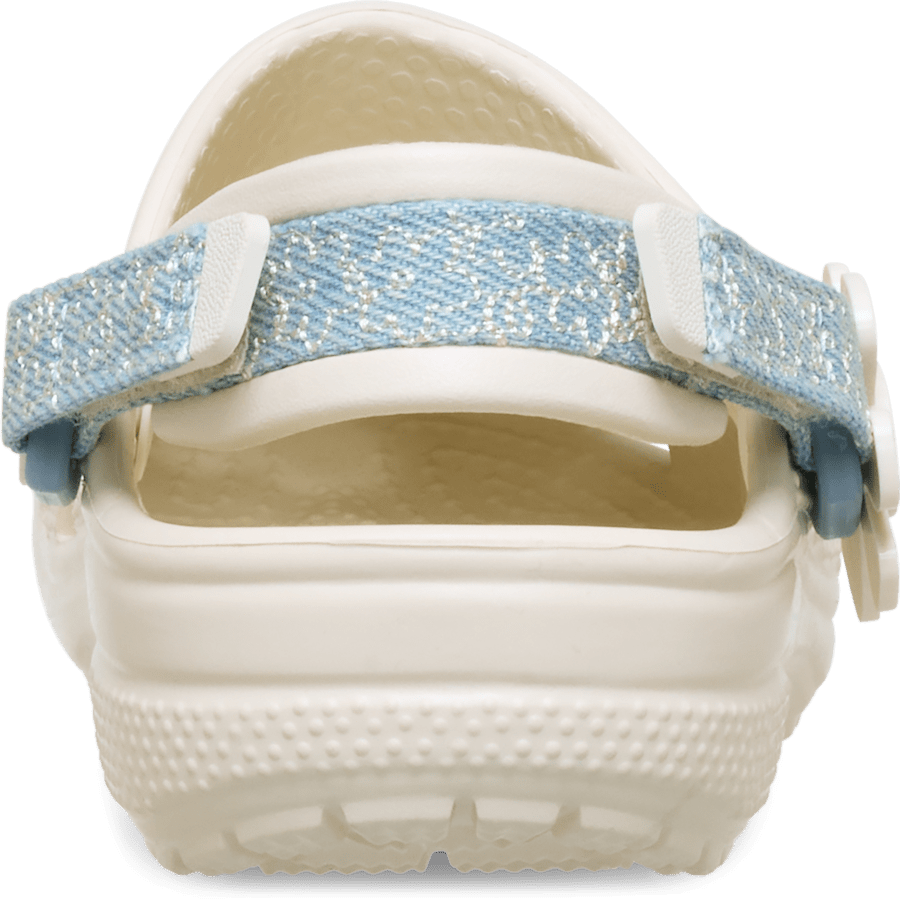 Crocs|Toddler Classic Denim Flower Adjustable Backstrap Clog