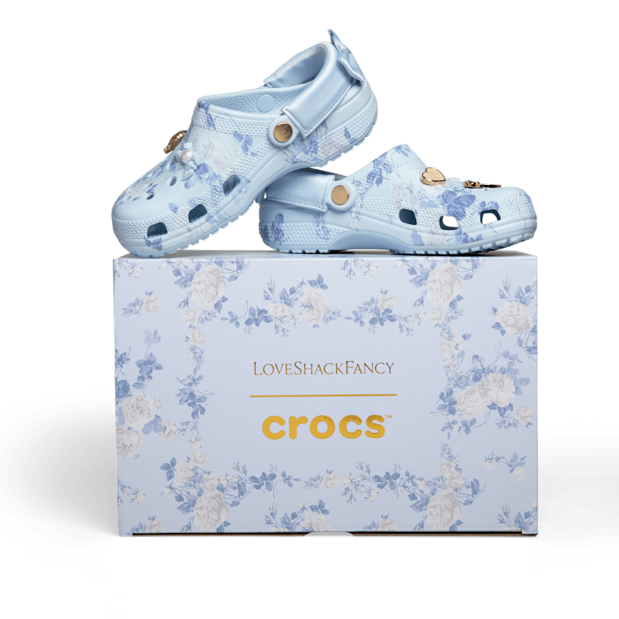 Crocs|LoveShackFancy Blue Classic Clog