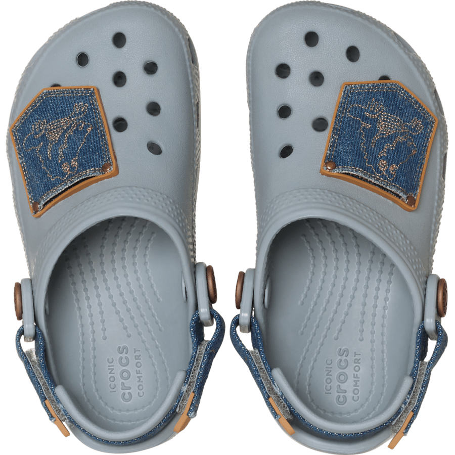 Crocs|Toddler Classic Denim Adjustable Backstrap Clog