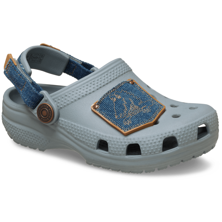 Crocs|Toddler Classic Denim Adjustable Backstrap Clog