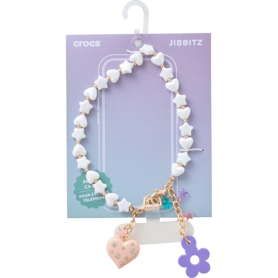 Crocs|Beaded Heart Flower Phone Wristlet