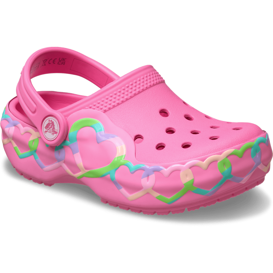 Crocs|Toddler Classic Heart Lights Clog