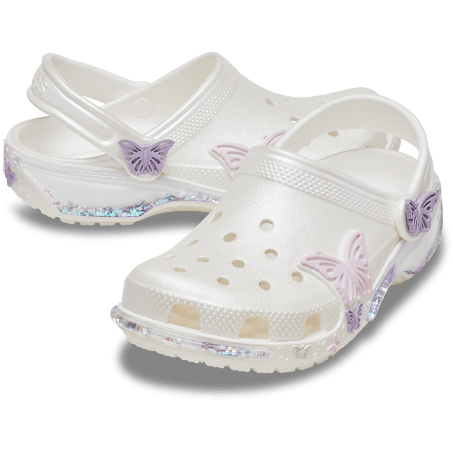 Crocs|Toddler Classic Butterfly Sparkle Shaker Clog