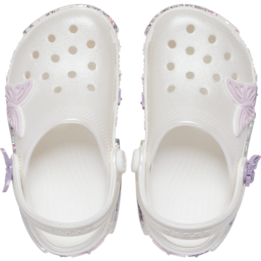 Crocs|Toddler Classic Butterfly Sparkle Shaker Clog