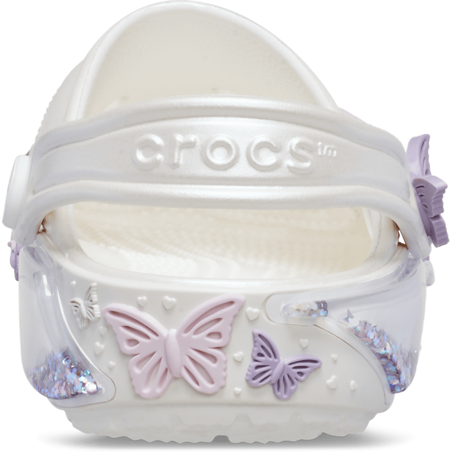 Crocs|Toddler Classic Butterfly Sparkle Shaker Clog