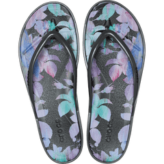 Crocs|Miami Round Toe Dark Floral Flip