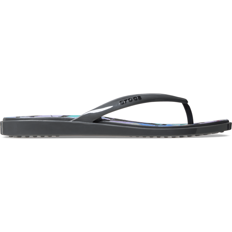 Crocs|Miami Round Toe Dark Floral Flip