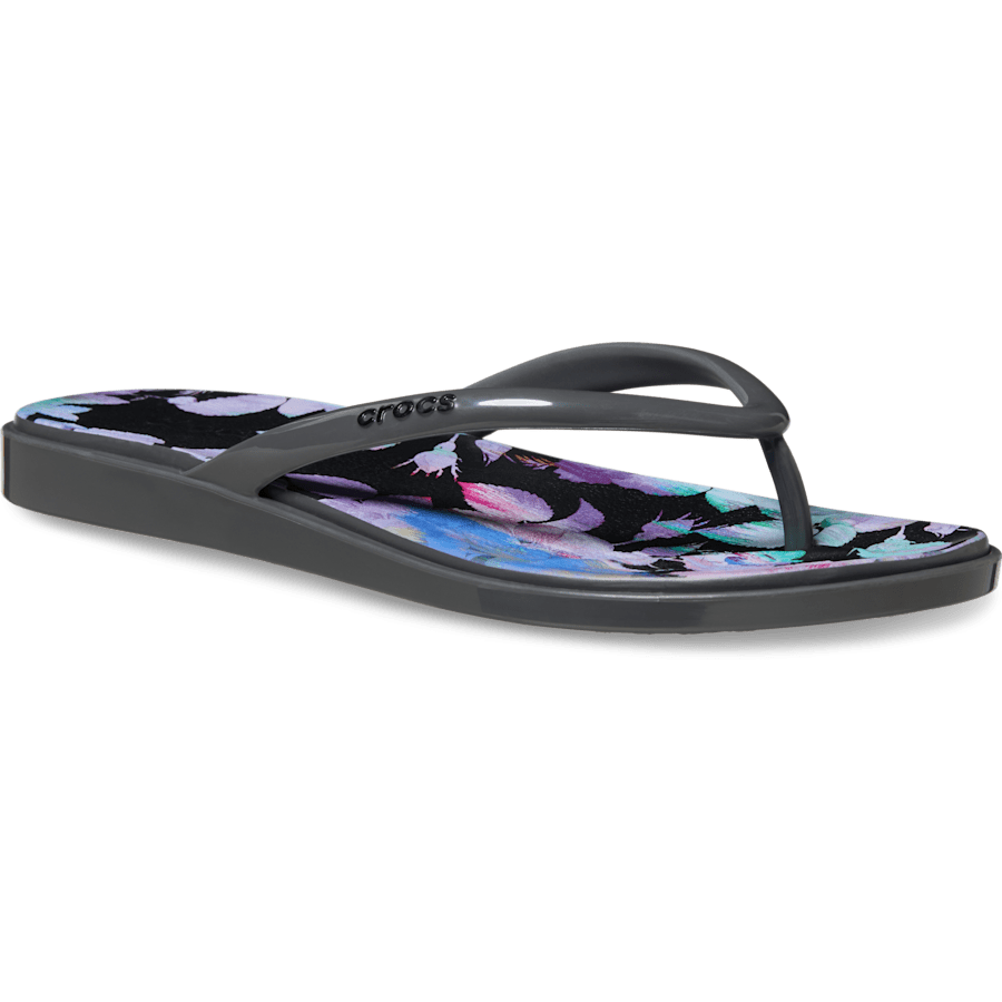 Crocs|Miami Round Toe Dark Floral Flip